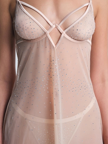 Penti Negližé 'PENTI Sandy Babydoll mit Stein-Detail, ungepolstert, bügellos' – béžová