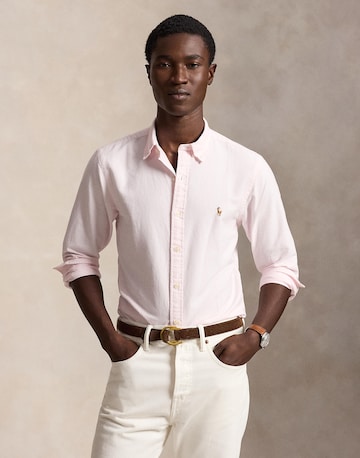 Polo Ralph Lauren Slim fit Πουκάμισο σε ροζ: μπροστά