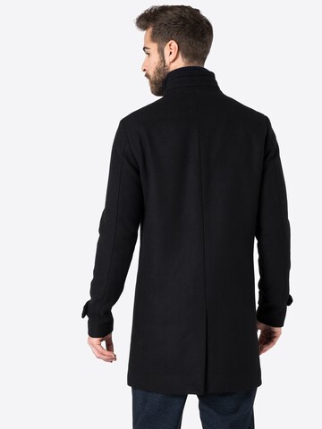 JACK & JONES Kevad-sügismantel 'Melton', värv must