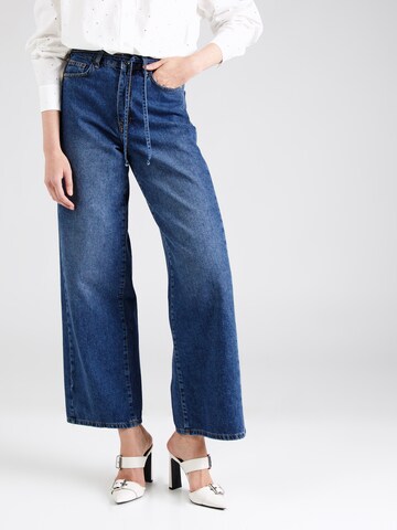 Wide leg Jeans 'BROOKLYN' de la NÜMPH pe albastru: față