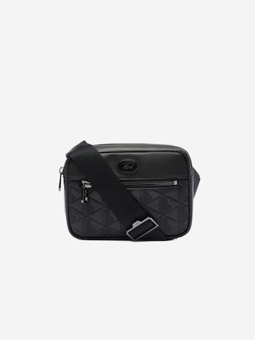 LACOSTE Dokumenttaske 'Lacoste Sacoche Reporter Monogramme' i sort: forside