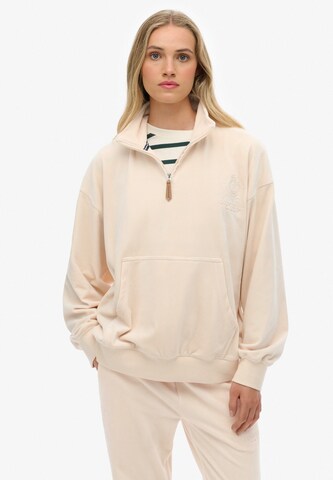 Sweat-shirt 'Country Club' Superdry en rose : devant