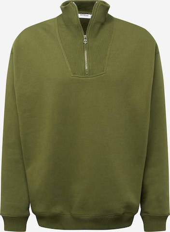 WEEKDAY Sweatshirt 'Pedro' i grønn: forside