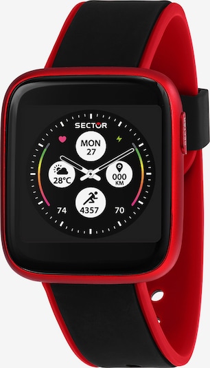 SECTOR Digitaluhr in rot / schwarz, Produktansicht