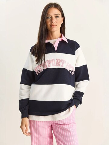 Felpa di Bianco Lucci in blu: frontale