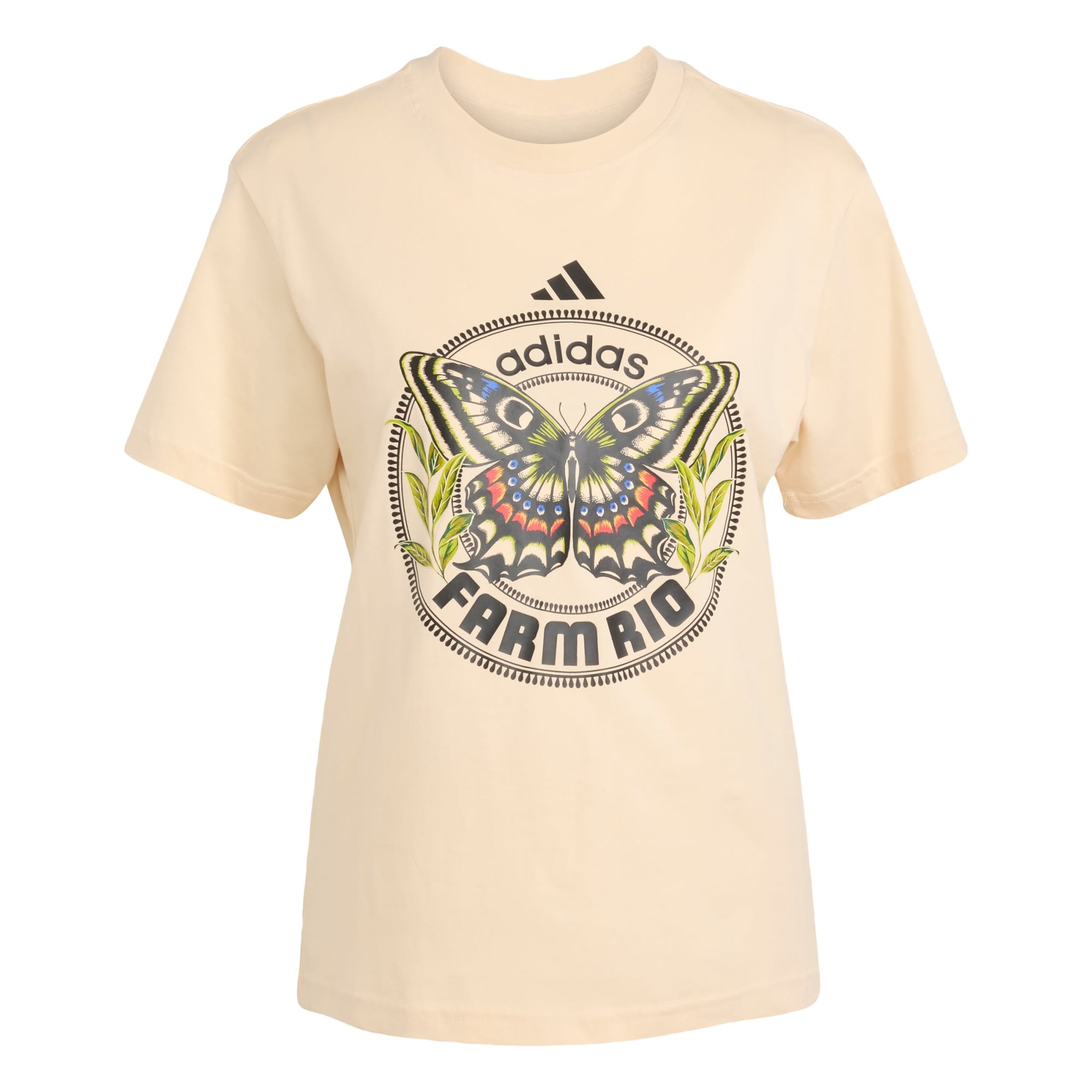 T-shirt fonctionnel 'x Farm' ADIDAS SPORTSWEAR en beige : devant