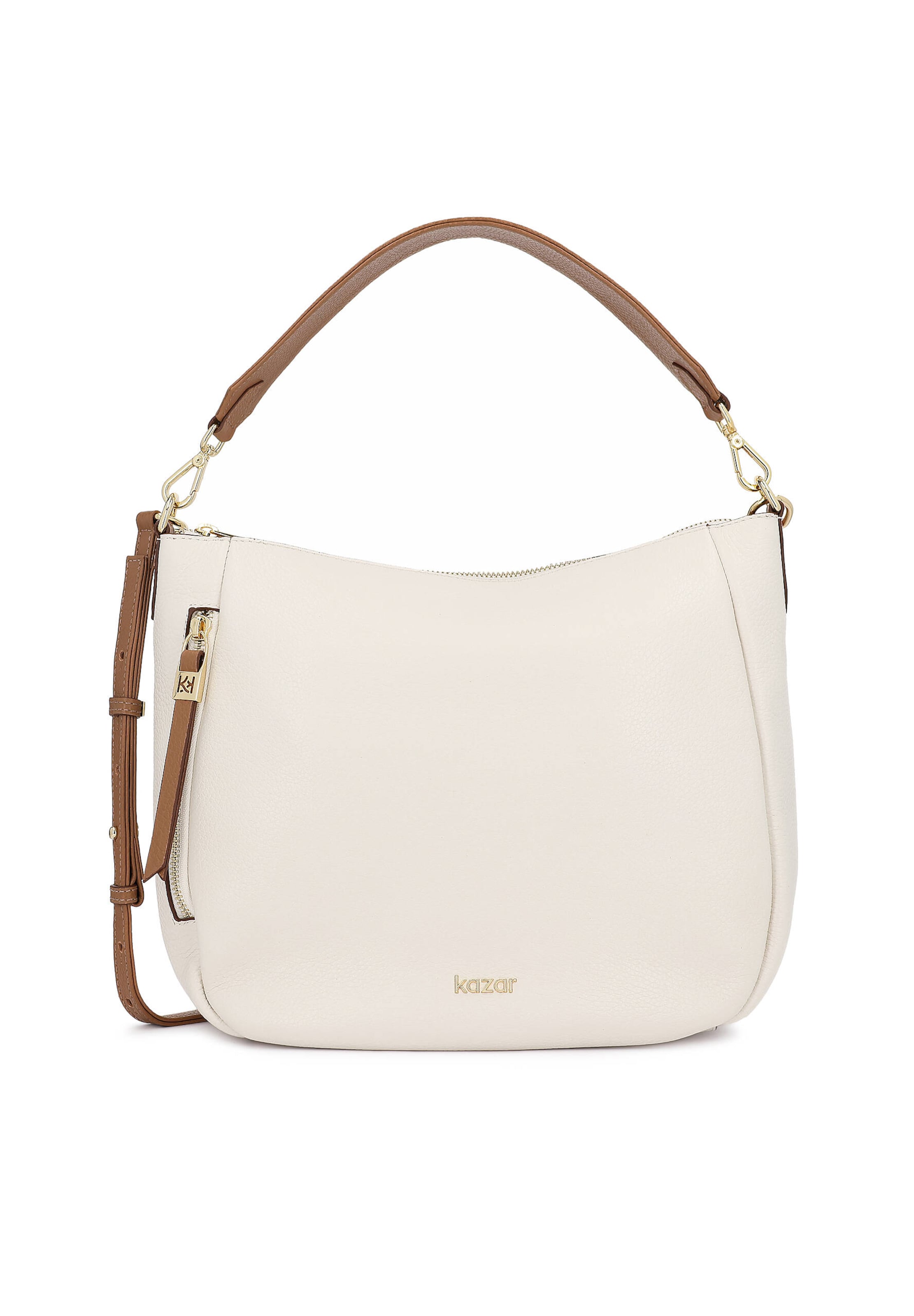 Sac à bandoulière Kazar en blanc : devant