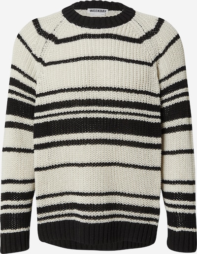 WEEKDAY Pullover em ecru / preto, Vista do artigo
