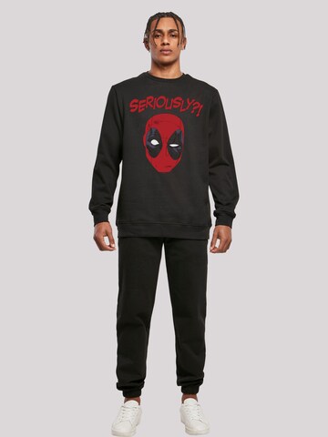 F4NT4STIC Sweatshirt 'Marvel Deadpool Seriously' in Zwart