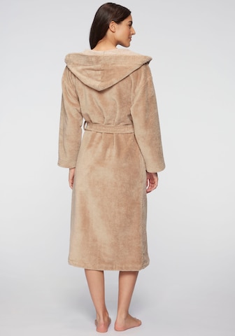 LASCANA Long Bathrobe in Beige