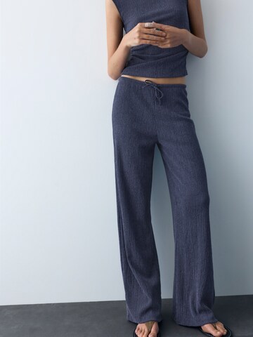 Pull&Bear Široký strih Nohavice - Modrá: predná strana