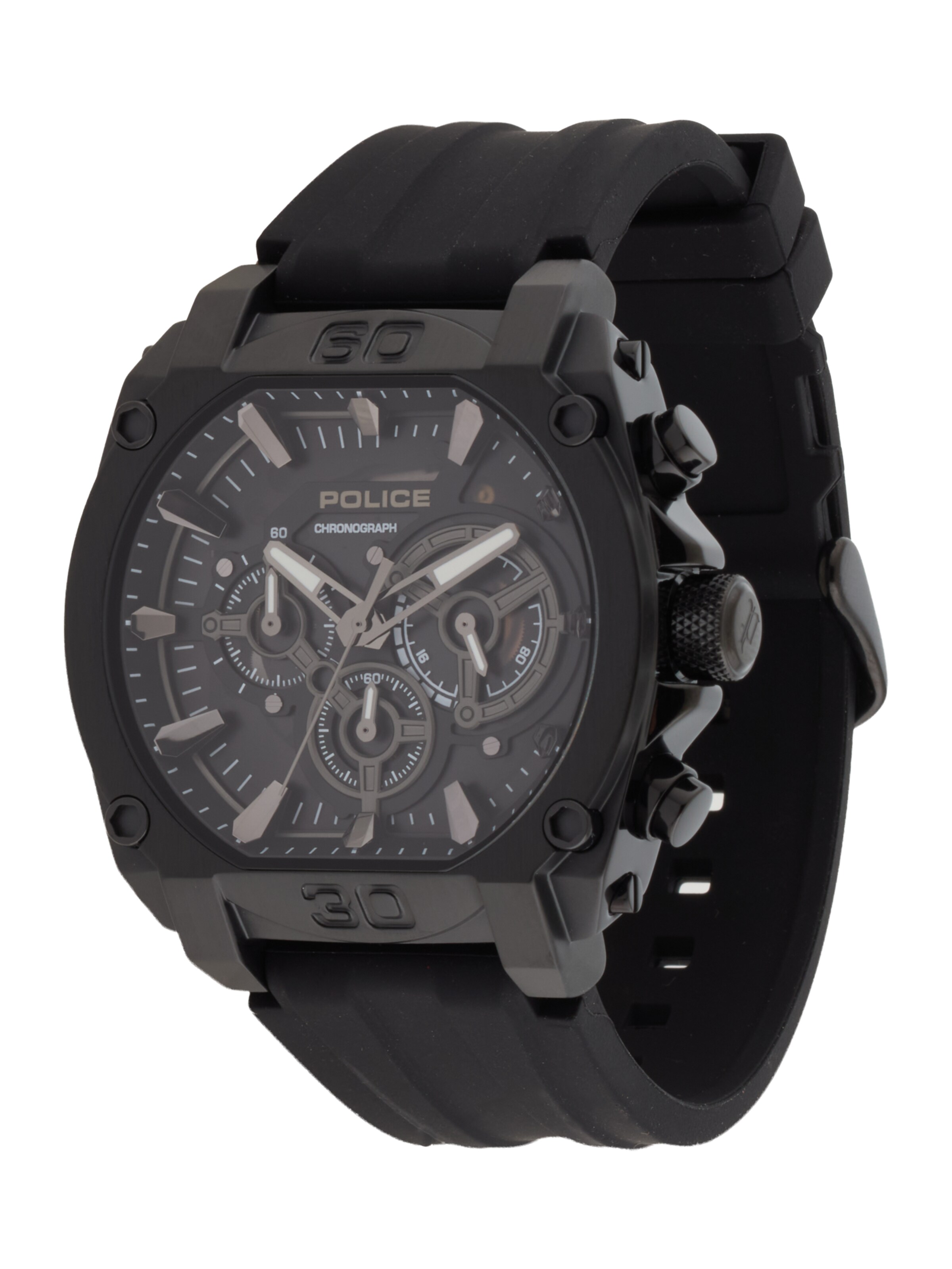 POLICE Analog klocka 'Norwood' i svart: framsida