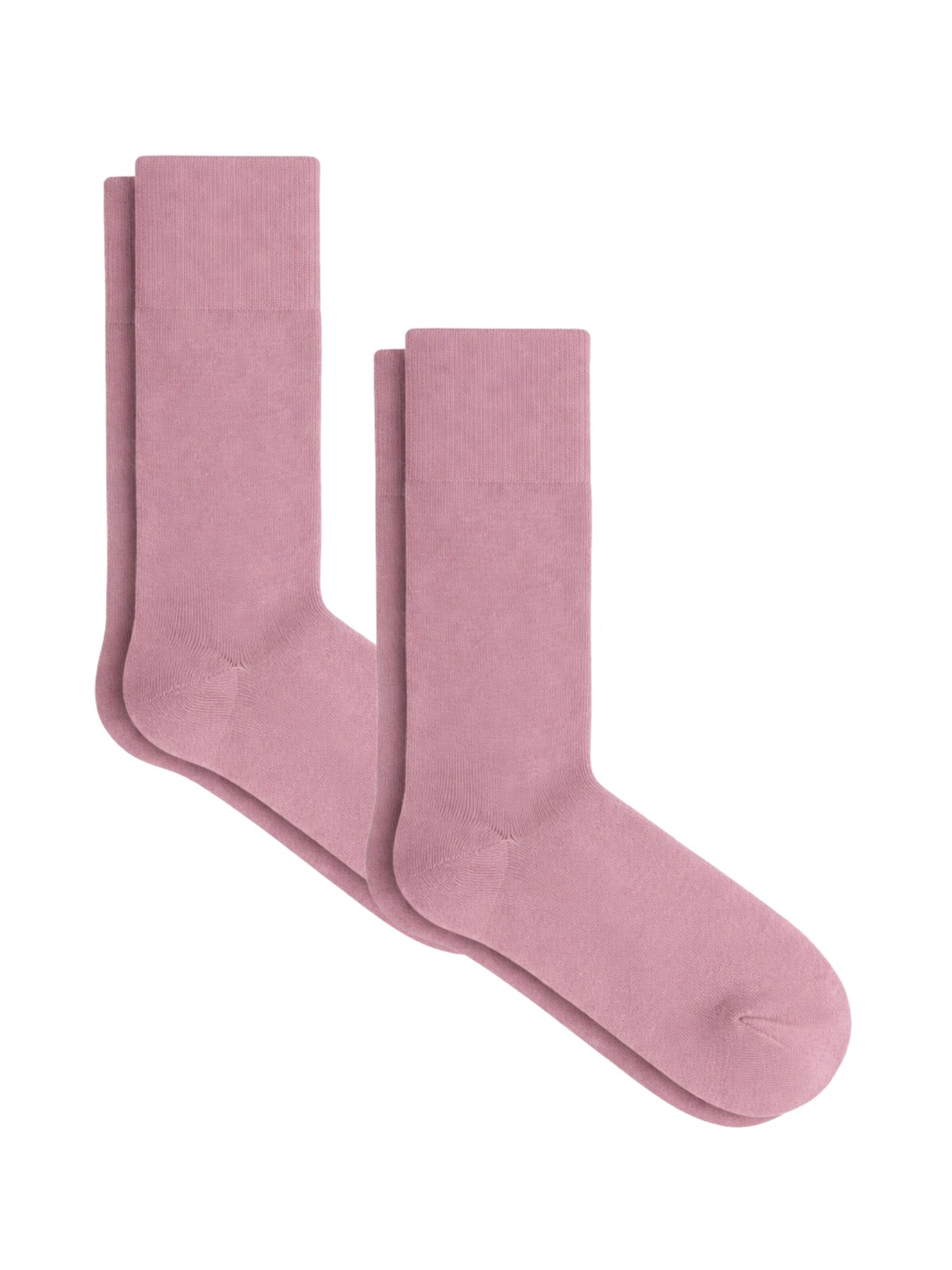 Albero Natur Socken 'Bio-Baumwoll-Frotteesocken Unisex – 2er Pack'‌‌‌‌‌‌‌‌‌‌ in Lila: Vorderseite
