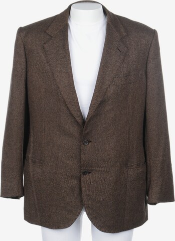 Brioni Suit Jacket in XXXL in Brown: front