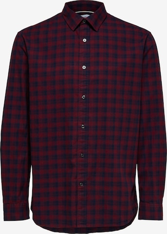 Chemise 'Reglee' SELECTED HOMME en rouge : devant