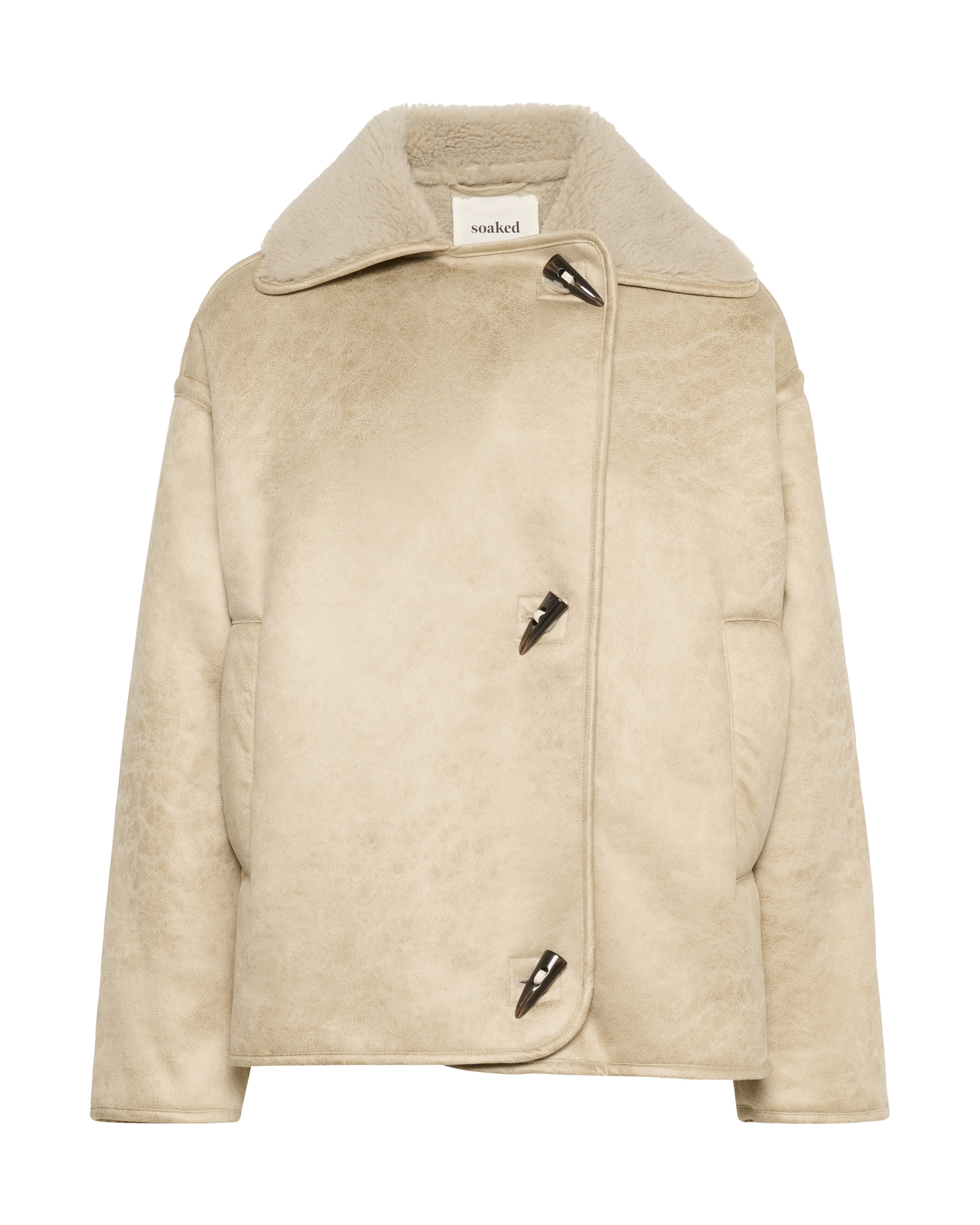 SOAKED IN LUXURY Between-Season Jacket 'SLEvannah' in Beige: front