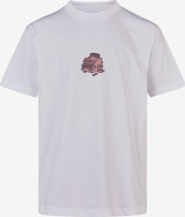 Cleptomanicx - Camisa 'Sofa Bank' em branco: frente