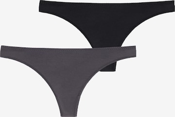 SCHIESSER Thong ' Invisible Lace ' in Grey: front