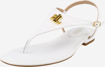 Lauren Ralph Lauren T-Bar Sandals 'Ellington' in White: front