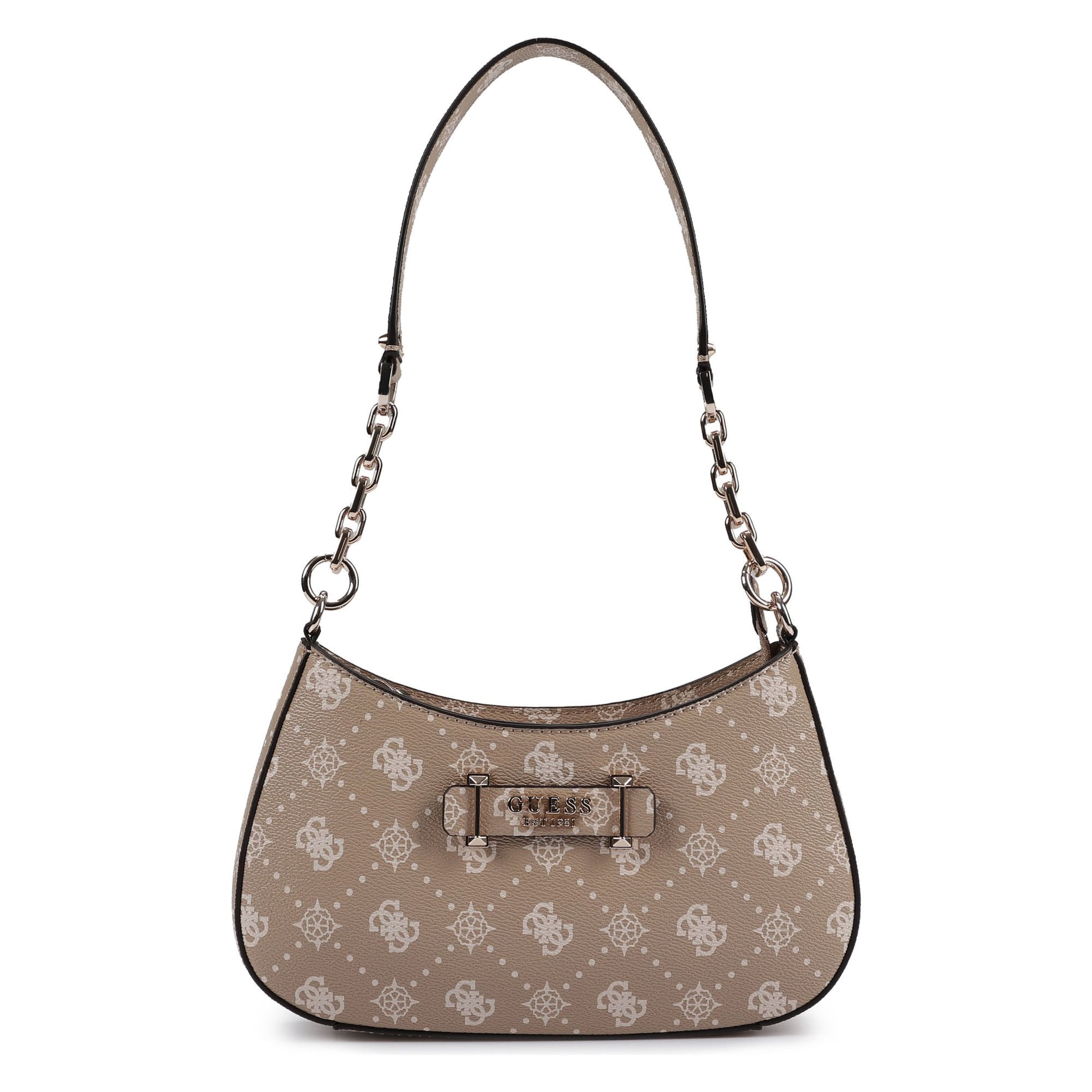 Borsa a spalla 'Carrie' di GUESS in beige: frontale