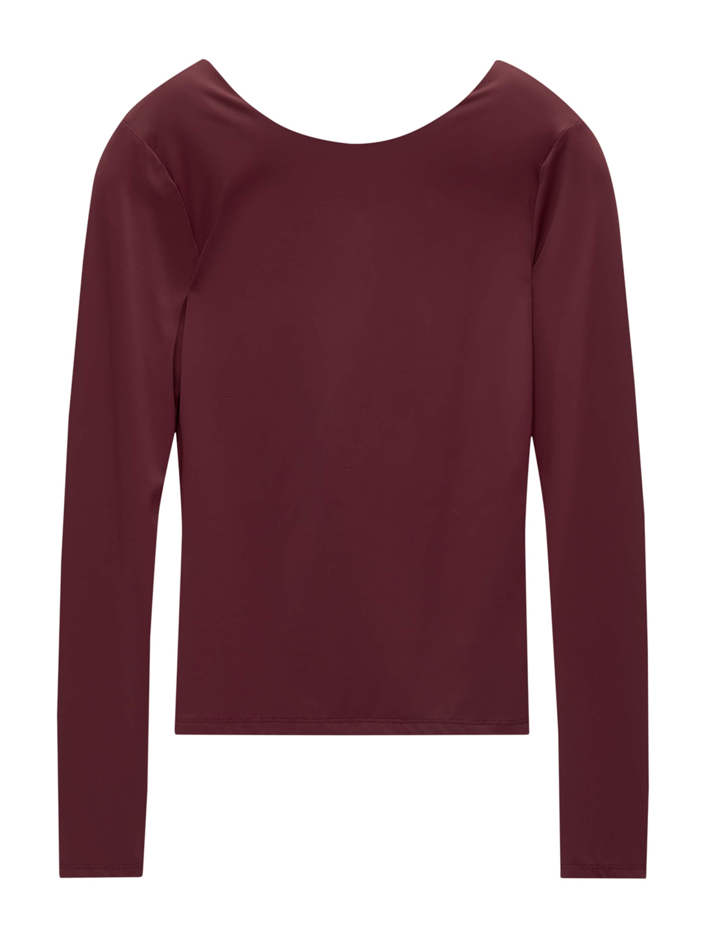 T-shirt Pull&Bear en violet : devant