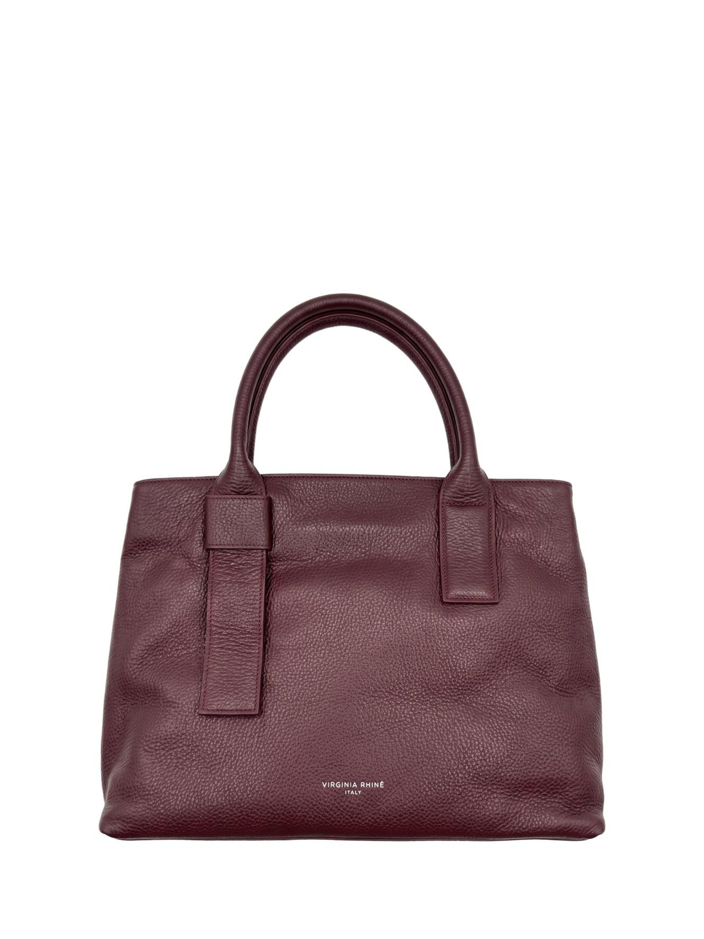 Borsa a mano 'Borsa a Mano Pelle Virginia Rhinè 35x25 cm' di Virginia Rhinè in rosso: frontale
