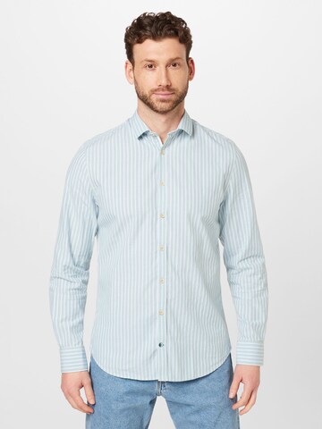 Coupe regular Chemise COLOURS & SONS en bleu : devant