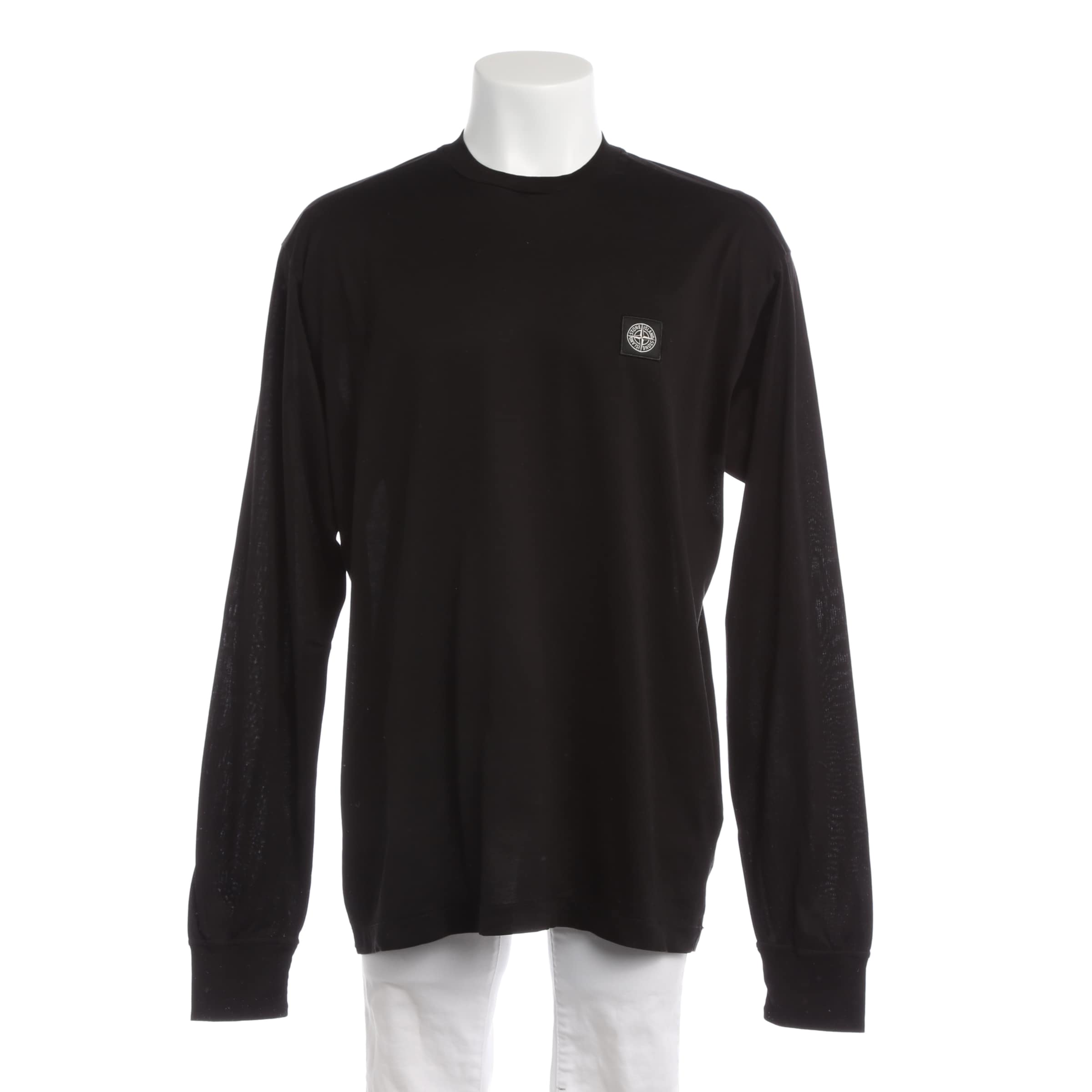 Stone Island Freizeithemd / Shirt / Polohemd langarm XL in Schwarz: Vorderseite