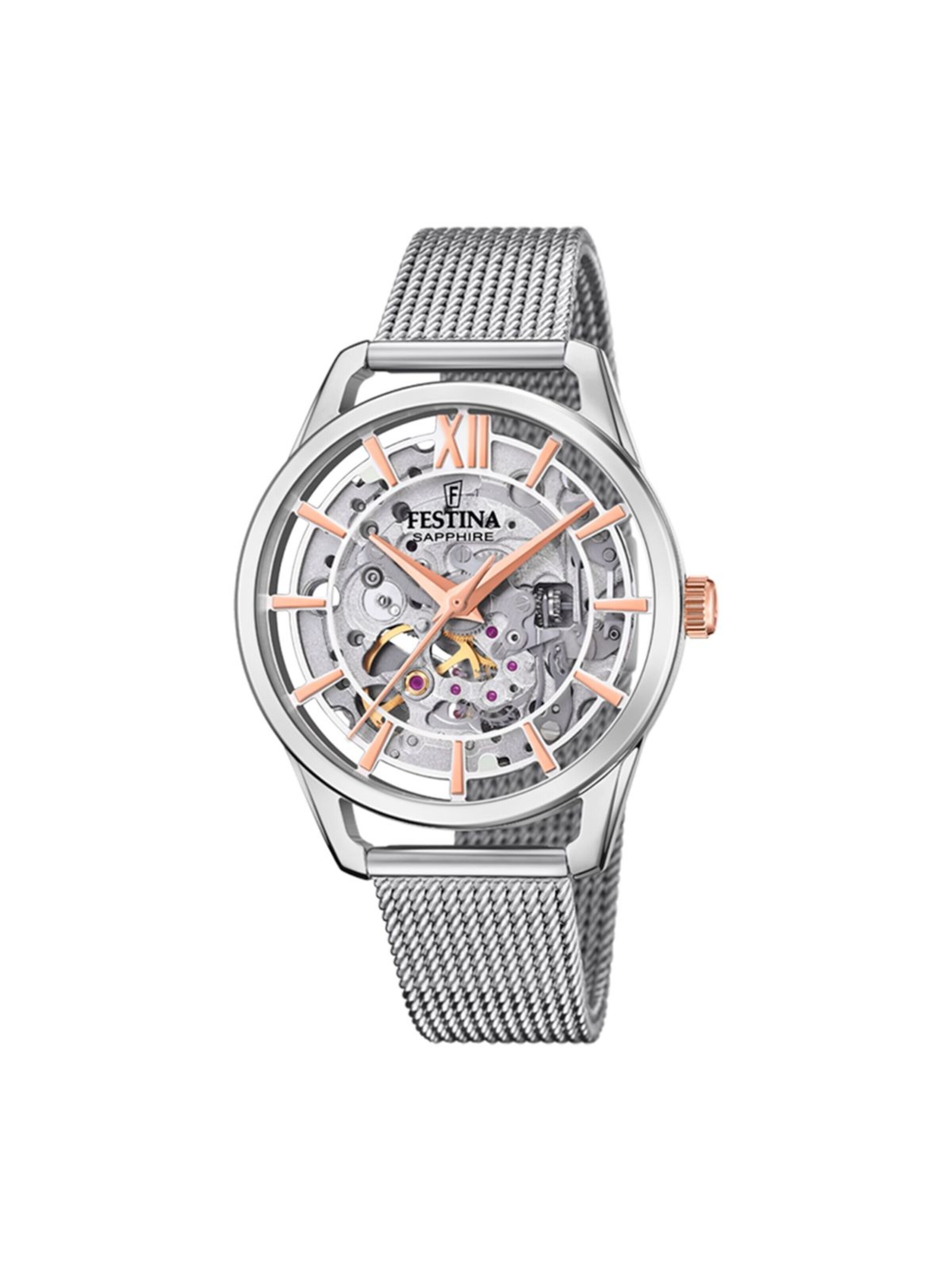 Montre à affichage analogique 'Festina - Automatic watch Automatic - Automatic watch movement - Watch case width: 35.5 mm' FESTINA en argent : devant
