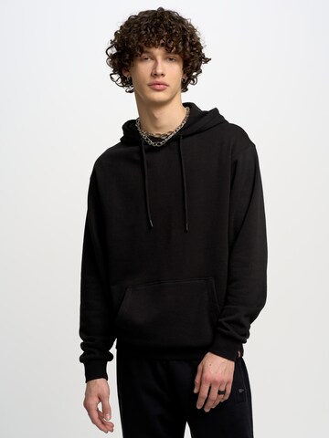 BIG STAR Sweatshirt 'LITSON' in Zwart: voorkant