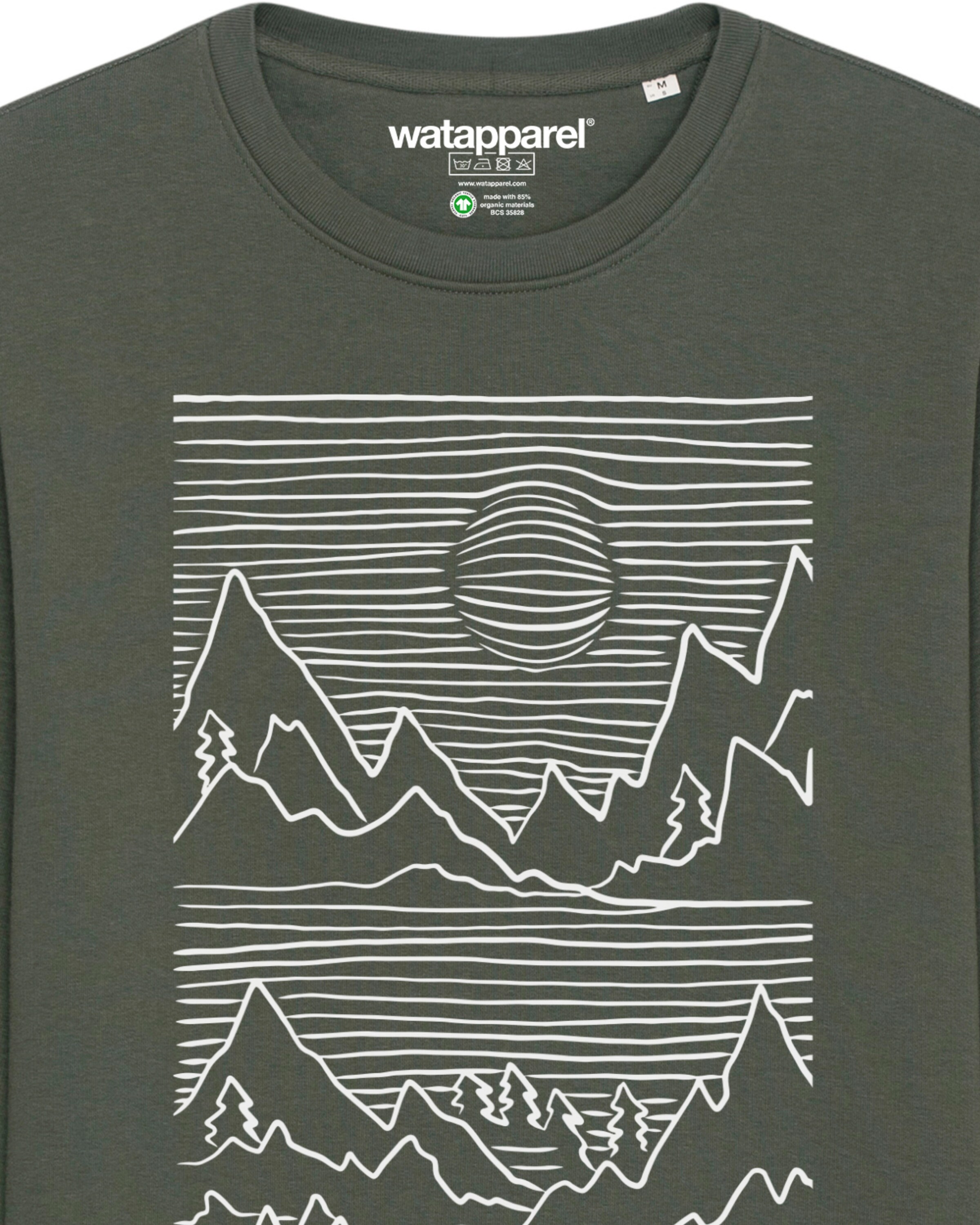 Watapparel Sweatshirt ' Mountains ' in Green