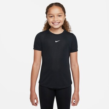 NIKE Funktsionaalne särk, värv must: eest vaates