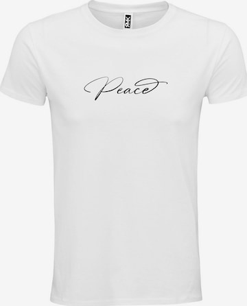 RMK Shirt 'Peace' in White: front