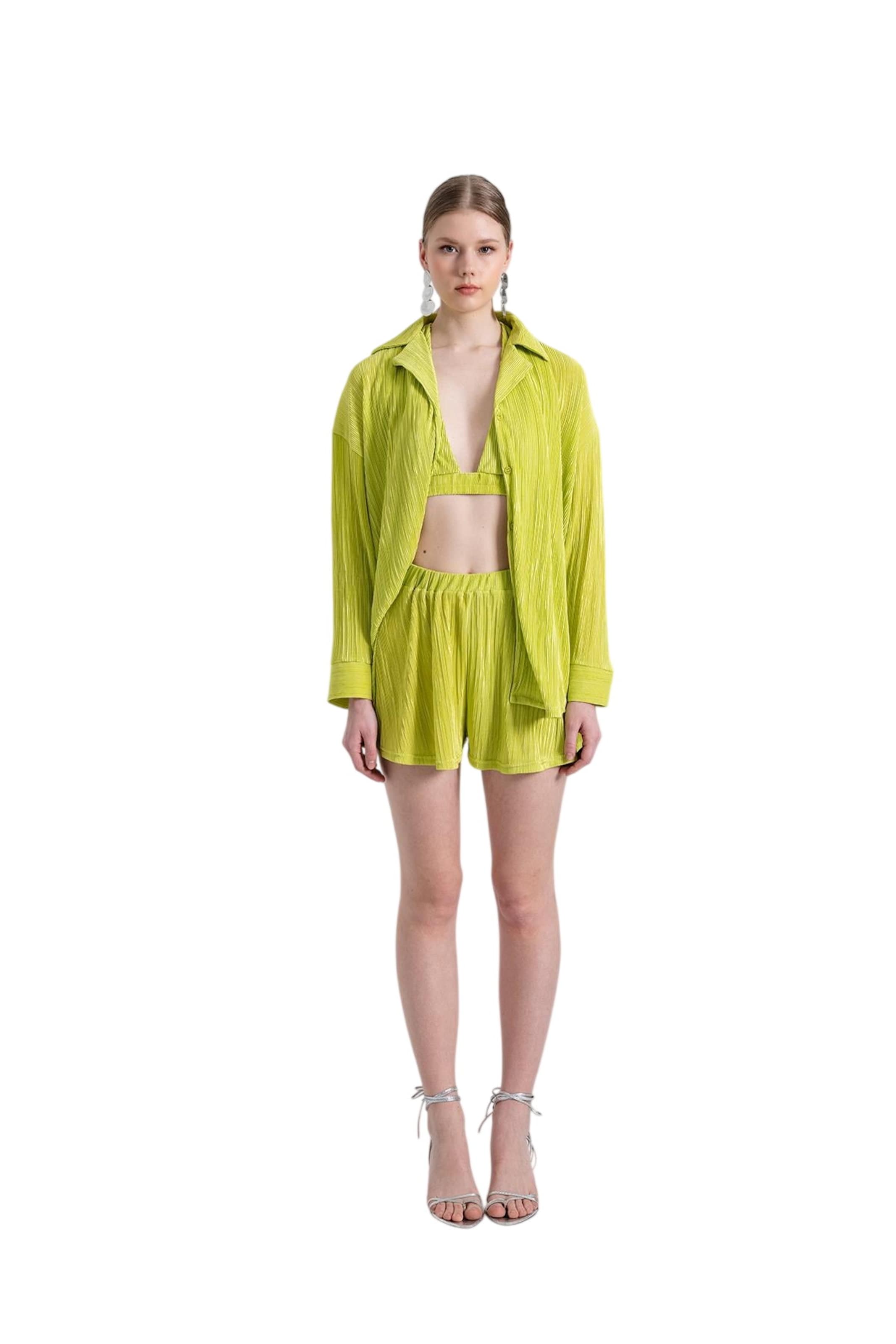 HOLLY LOLLY Blouse in Groen: voorkant