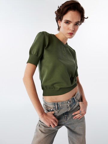 Pull-over Twist en vert : devant