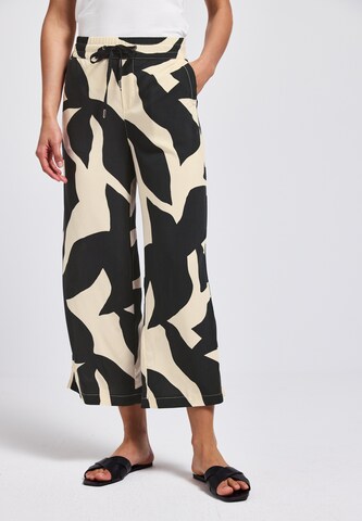 STREET ONE Wide Leg Hose in Schwarz: Vorderseite