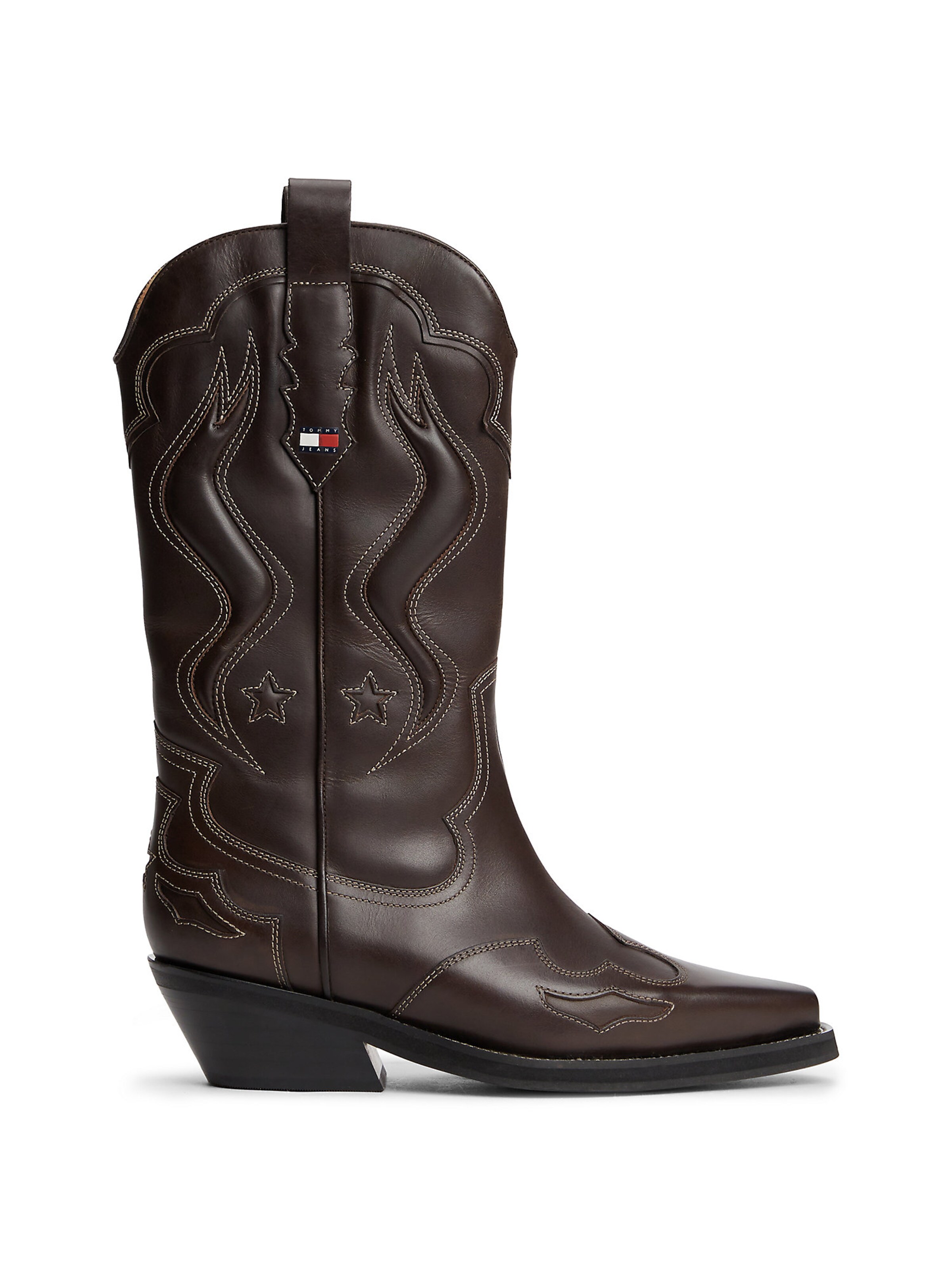 Bottes de cowboy Tommy Jeans en marron