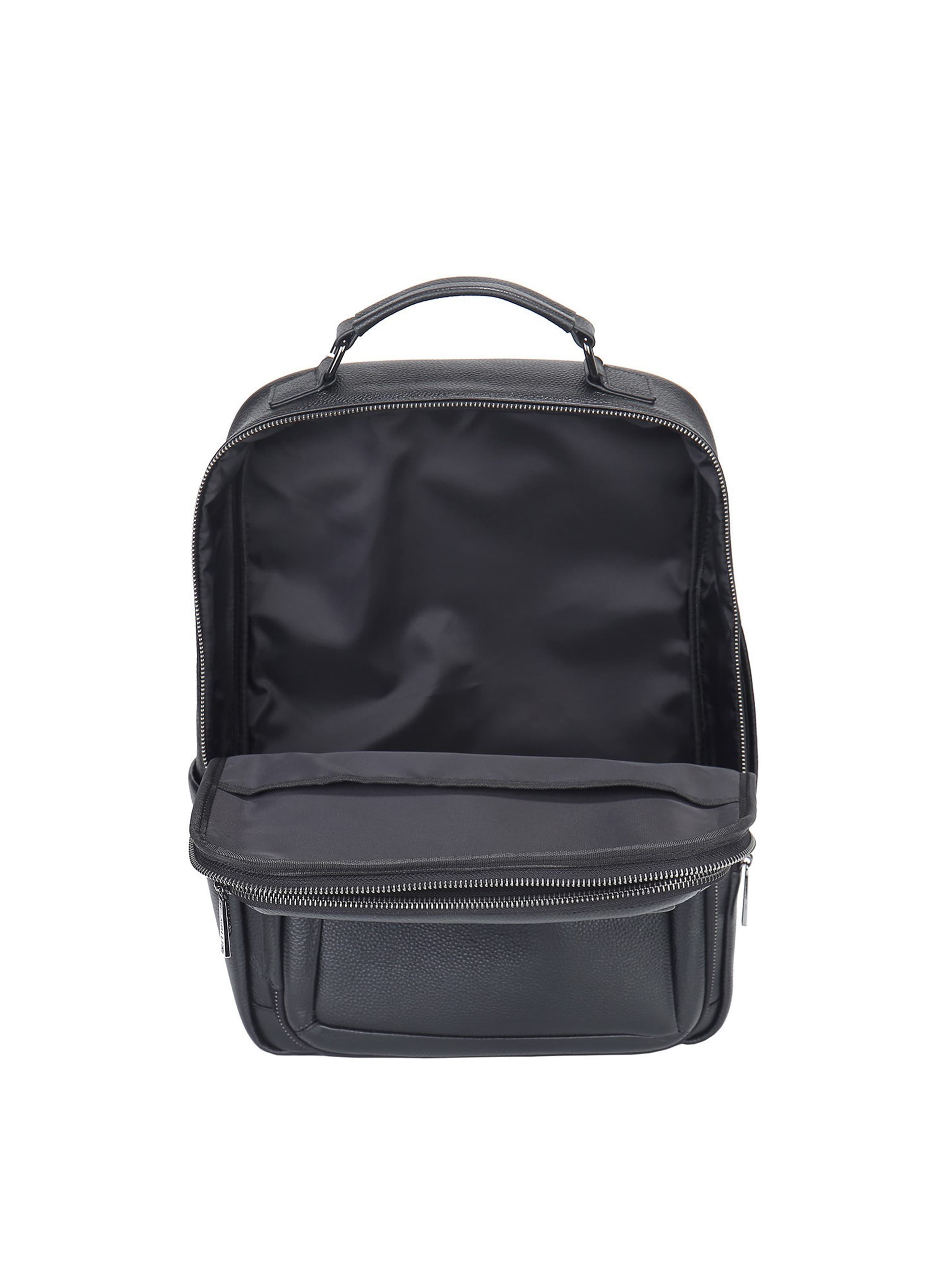 Zaino 'Zaino Vera Pelle B Cavalli - Chiusura Zip, 3 Tasche Esterne, Manico Pelle' di B. Cavalli in nero