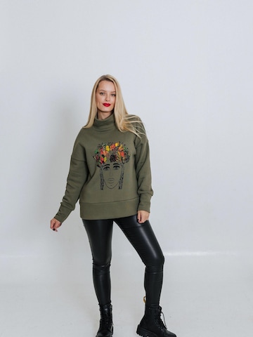 RADADA Sweatshirt 'FLOWER GIRL' in Grün: Vorderseite