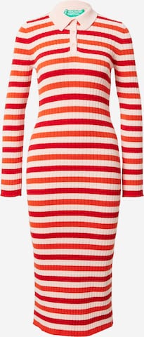 UNITED COLORS OF BENETTON Knitted dress in Red: front