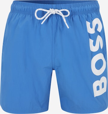BOSS Black Plavecké šortky 'Octopus' – modrá: přední strana