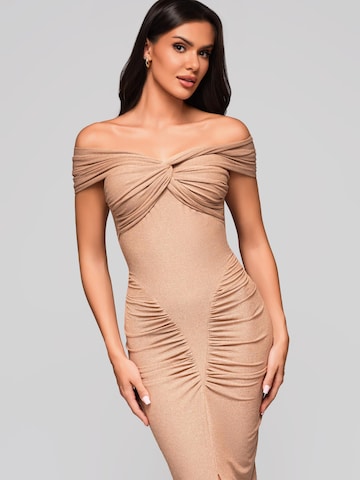 Ombre Avondjurk in Beige