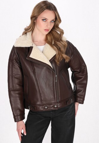Veste mi-saison DreiMaster Vintage en marron : devant