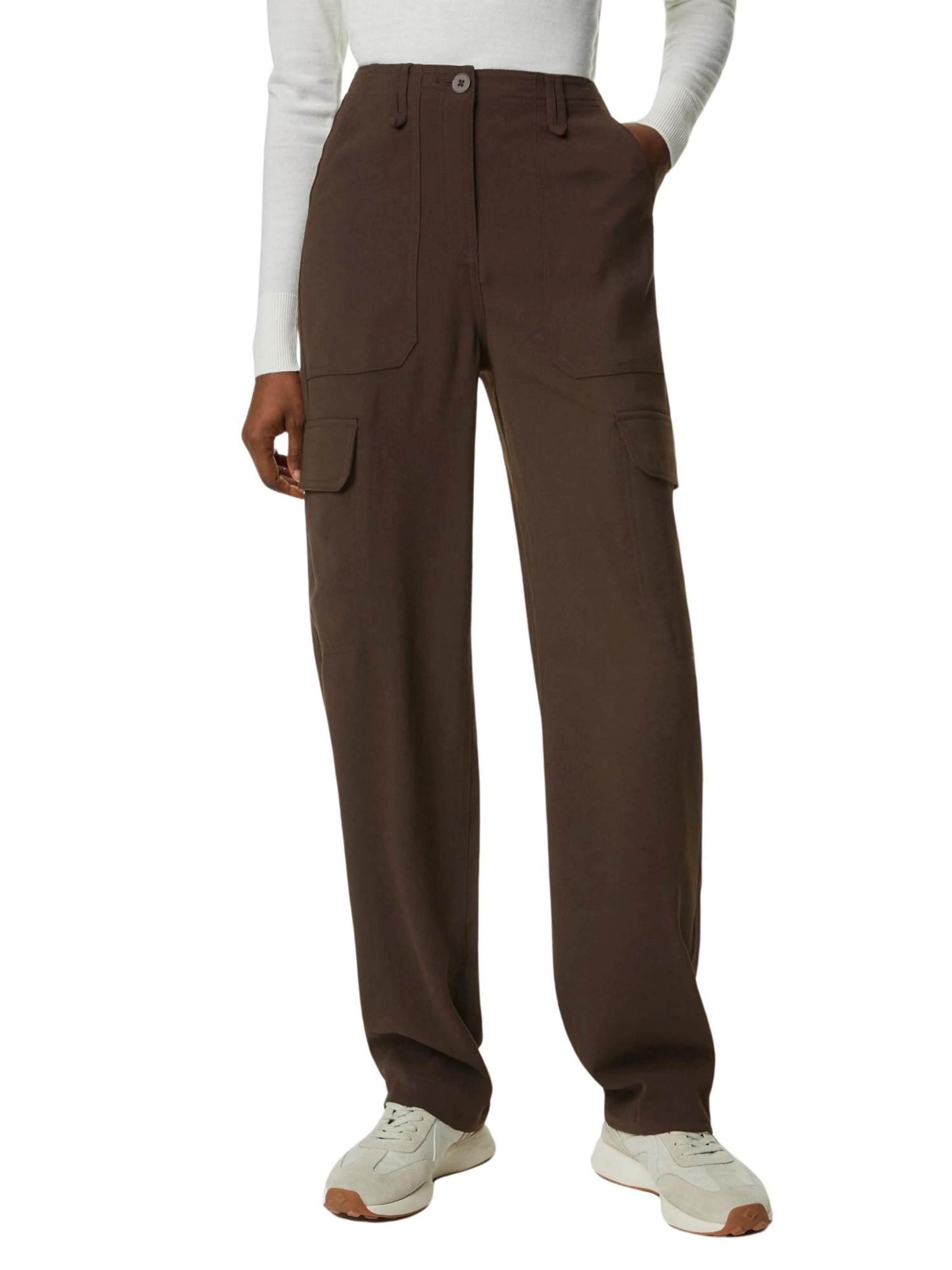 Marks & Spencer Regular Cargobroek in Bruin: voorkant