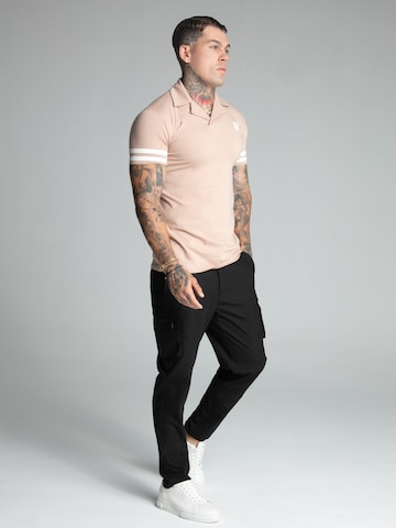 T-Shirt 'Revere' SikSilk en beige