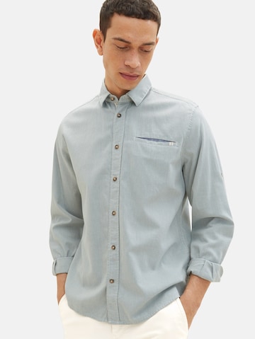 TOM TAILOR Regular fit Button Up Shirt in Green