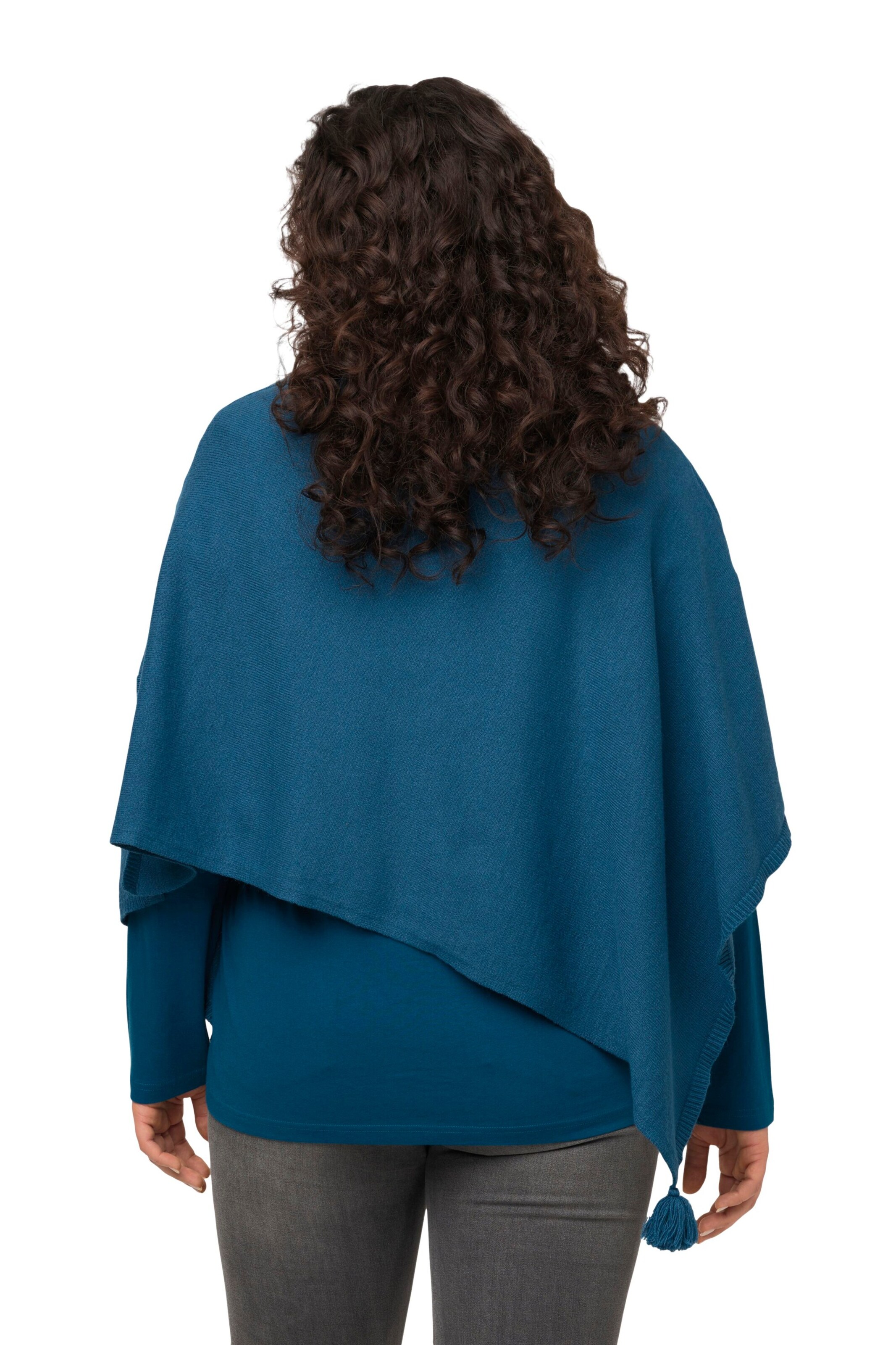 Ulla Popken Cape in Blauw