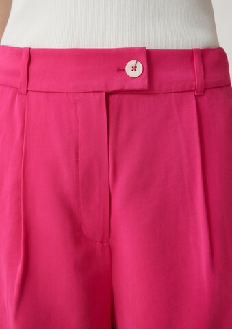 COMMA Loose fit Pleat-front trousers in Pink