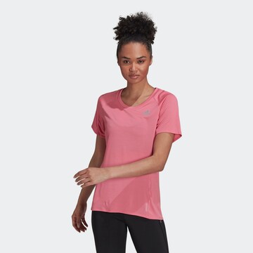 ADIDAS SPORTSWEAR - Camisa funcionais 'Runner' em rosa: frente