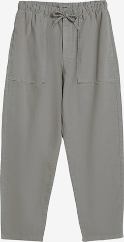 Loosefit Pantalon Bershka en gris : devant